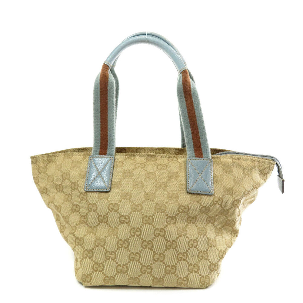 Gucci Bag Tote Yellow Shoulder Line GG Canvas Sherry